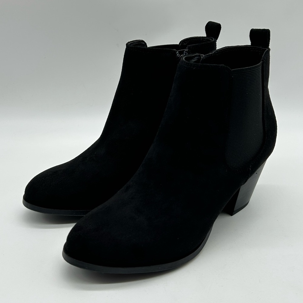 DV by Dolce Vita Collyns Black Faux Suede Ankle Booties Size 8 New With Box - Picture 5 of 12
